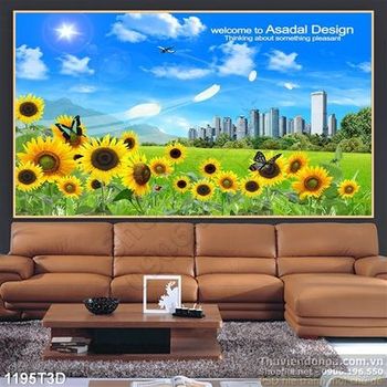 Tranh 3D hoa hướng dương