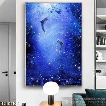 Tranh cá heo nghệ thuật