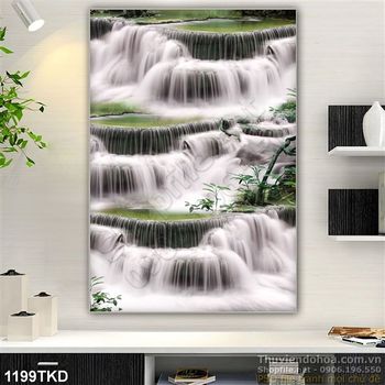 Tranh thác nước treo tường