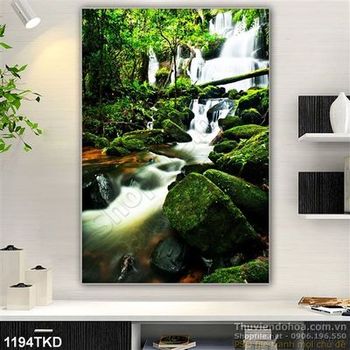 Tranh thác nước phong thủy