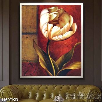 Tranh sơn dầu hoa tulip