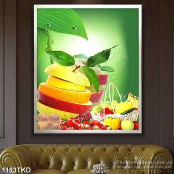Tranh trái cây trang trí bếp