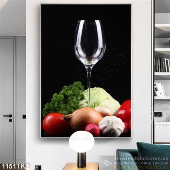 Tranh rau củ quả trang trí bếp