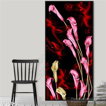 Tranh hoa Vân Môn đỏ nghệ thuật