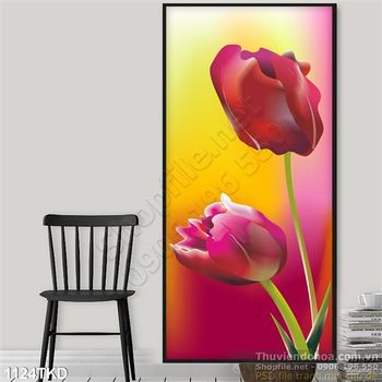 Tranh hoa tulip nghệ thuật