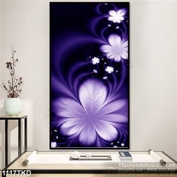 Tranh hoa nghệ thuật in giấy dán tường