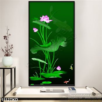 Tranh sơn dầu hoa Sen