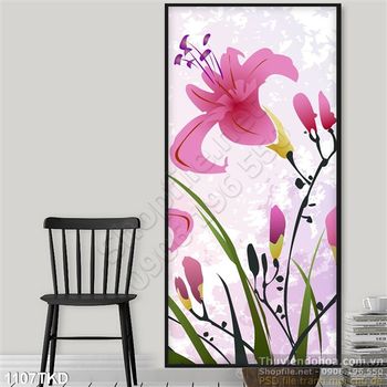 Tranh hoa Ly dán tường