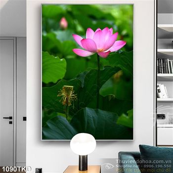 Tranh bông Sen trong hồ