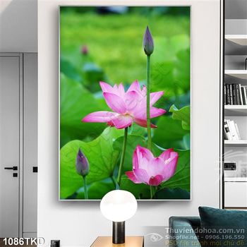 Tranh hoa Sen phong thủy nghệ thuật