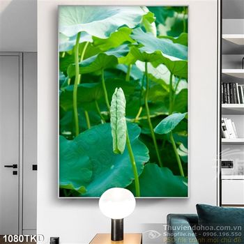 Tranh đầm Sen dán tường