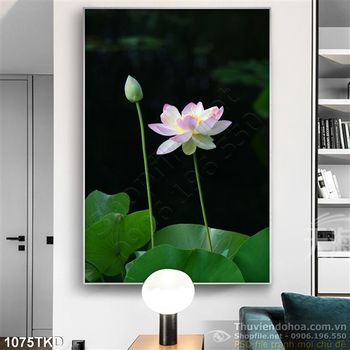 Tranh cây Sen trang trí tường