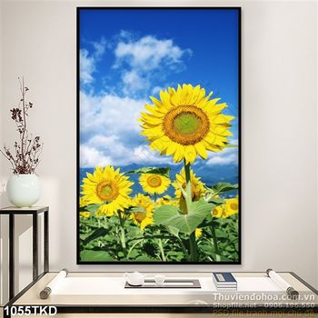 Tranh cánh đồng hoa hướng dương