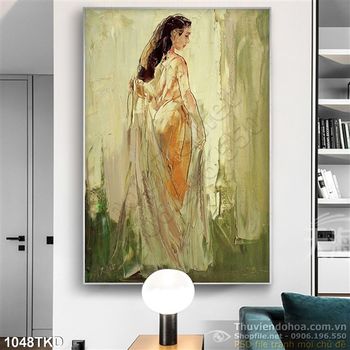Tranh sơn dầu thiếu nữ