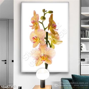 Tranh hoa lan hồ điệp