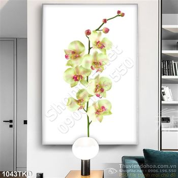 Tranh hoa lan dán tường