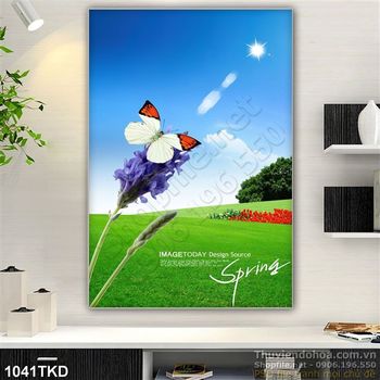 Tranh đồng cỏ và bầu trời