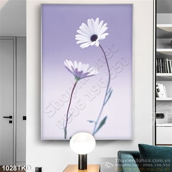 Tranh hoa Cúc dán tường