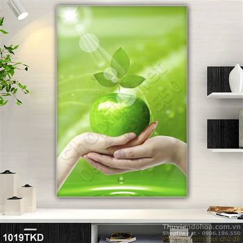 Tranh quả táo xanh dán tường