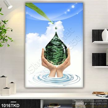 Tranh bầu trời và giọt nước