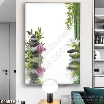 Tranh cây tre trang trí Spa