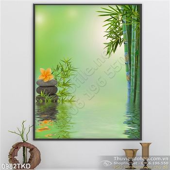 Tranh cây tre Spa trang trí tường