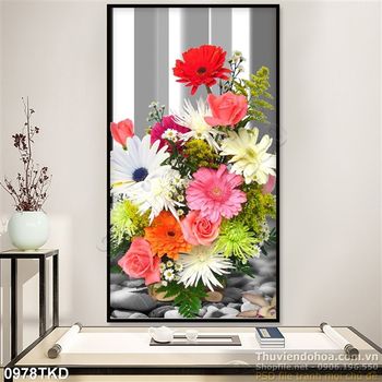 Tranh bình hoa nghệ thuật đẹp