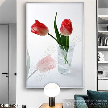 Tranh hoa tulip trang trí