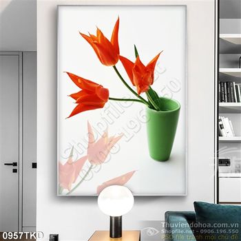 Tranh hoa tulip trang trí tường
