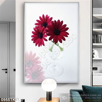 Tranh hoa đồng tiền dán tường