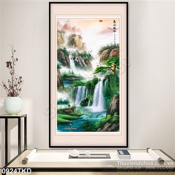 Tranh sơn dầu phong thủy hữu tình