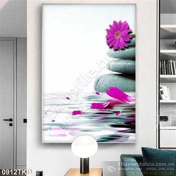 Tranh hoa đồng tiền nghệ thuật