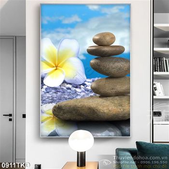 Tranh hoa Sứ và sỏi spa