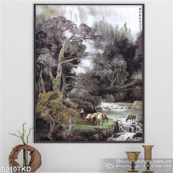 Tranh sơn dầu phong cảnh trong rừng