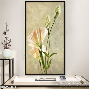 Tranh sơn dầu hoa cát tường