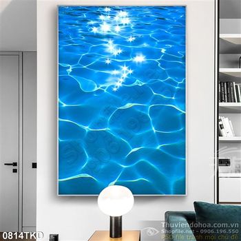 Tranh mặt nước biển bể bơi