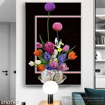 Tranh bình hoa tulip đẹp nhất