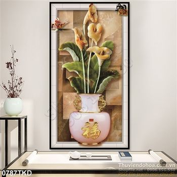 Tranh bình hoa giả ngọc hoa Vân Môn
