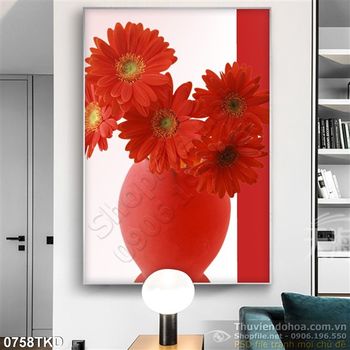 Tranh bình hoa đồng tiền