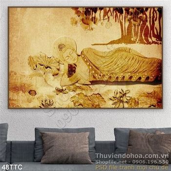 Tranh trúc chỉ Đức Phật Nằm
