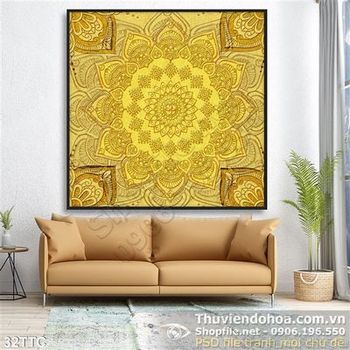 Tranh trúc chỉ bông hoa lớn ấn tượng