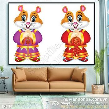 Vector con chuột cung chúc tân xuân năm 2020