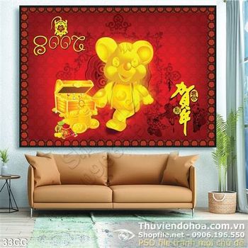 Vector Canh Tý vàng tấn tài tấn lộc