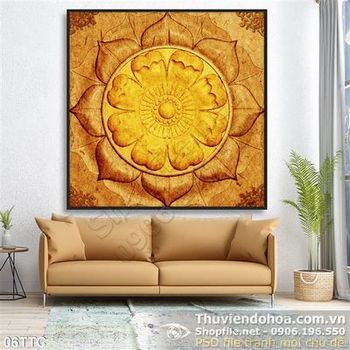 Tranh trúc chỉ bông hoa sen nở rộ