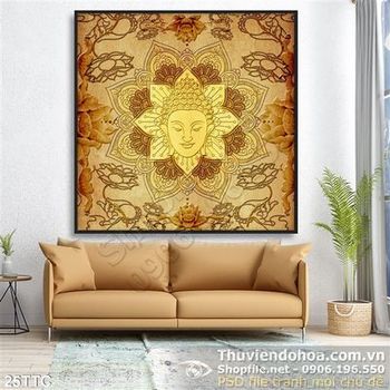 Tranh trúc chỉ vẽ khuôn mặt Đức Phật