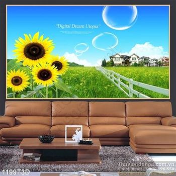 Tranh 3D hoa mặt trời