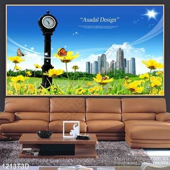 Tranh 3D thành phố hiện đại