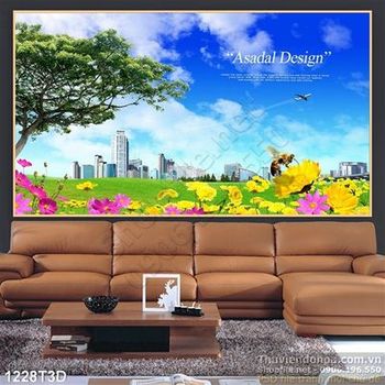 Tranh 3D cảnh quan thiên nhiên công viên