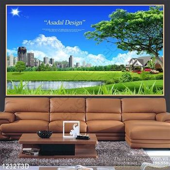 Tranh 3D cảnh quan thiên nhiên công viên