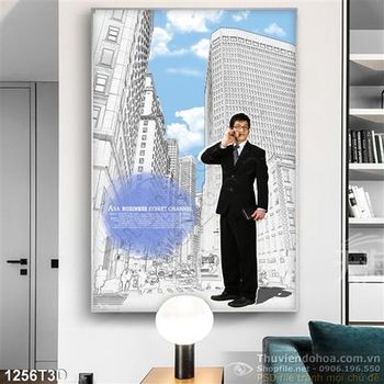 Tranh 3D thành phố hiện đại